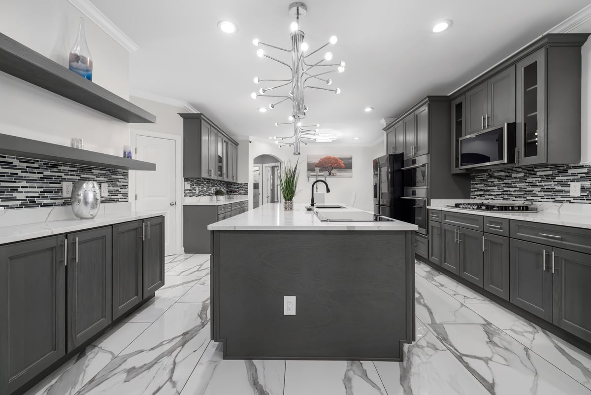 Black and White Kitchen Counter